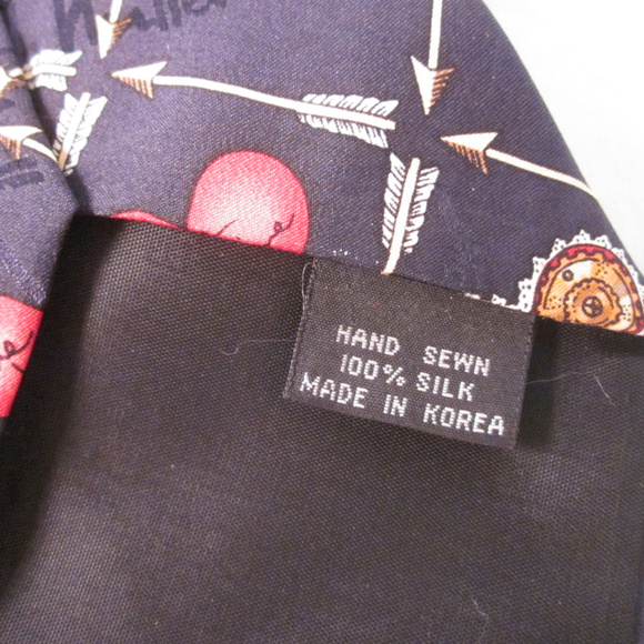NICOLE MILLER Silk Necktie THE LOVE MACHINE Navy - Picture 5 of 8